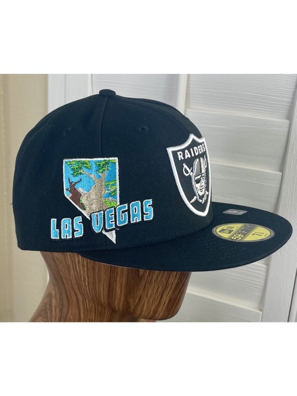 New Era 59Fifty NFL Las Vegas Raiders Stateview Fitted Hat Size 7 5/8 - New